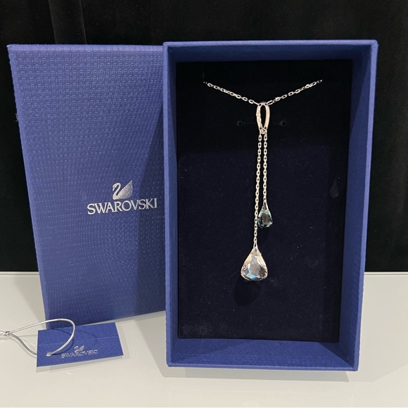 Swarovski Crystal Stone Necklace - 2 tone Brand New In Box - Picture 4 of 6